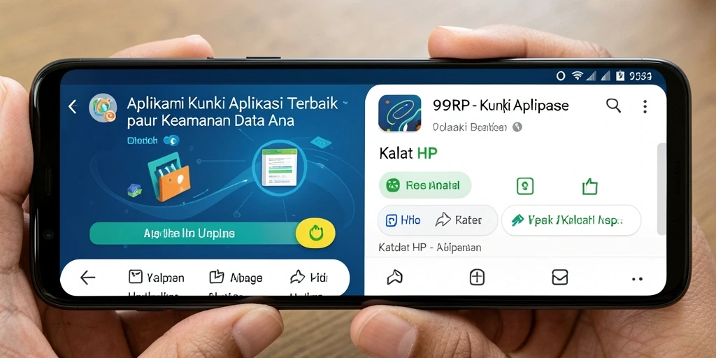 Tampilan antarmuka pengguna 99RP untuk penguncian aplikasi yang aman.