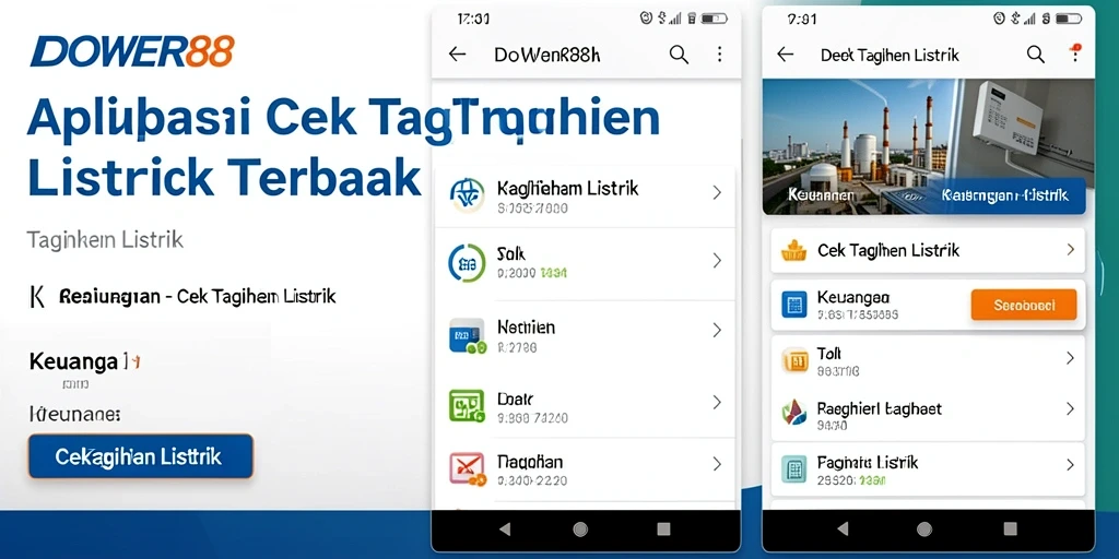 Antarmuka DOWER88 menampilkan cek tagihan listrik yang jelas dan informatif.