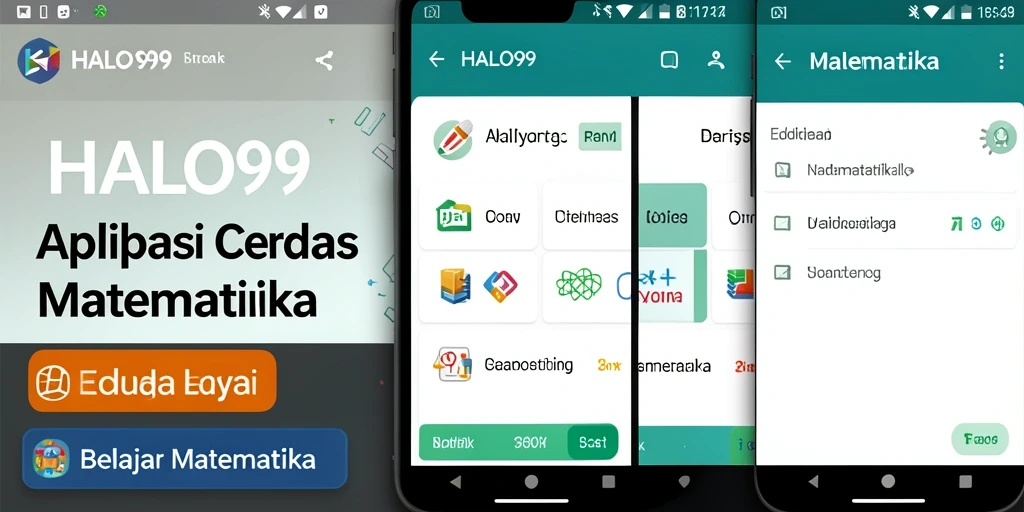 Tampilan antarmuka aplikasi HALO99 yang ramah untuk belajar Matematika.