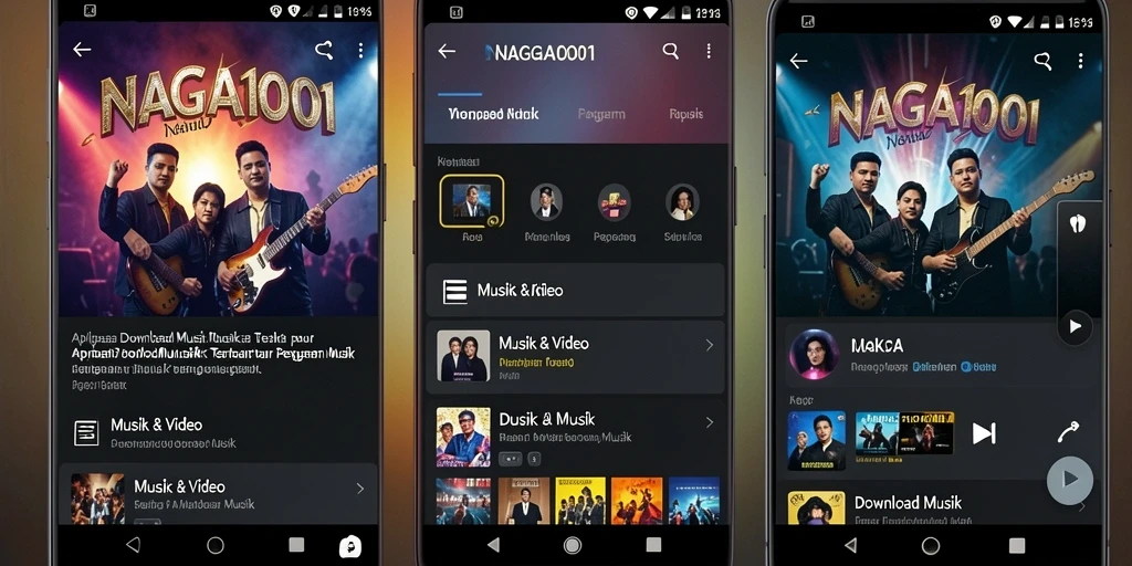 Antarmuka NAGA1001 yang sederhana dan efisien untuk Download Musik.