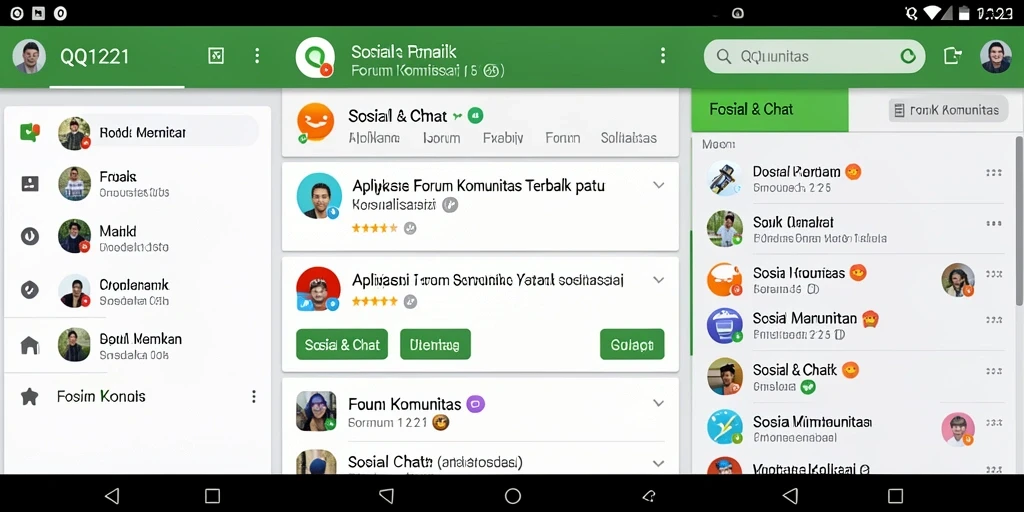 Tampilan antarmuka pengguna di QQ1221 yang menarik dan fungsional.