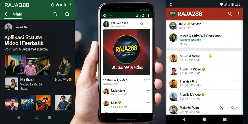 Antarmuka intuitif dan beragam pilihan video Status WA.