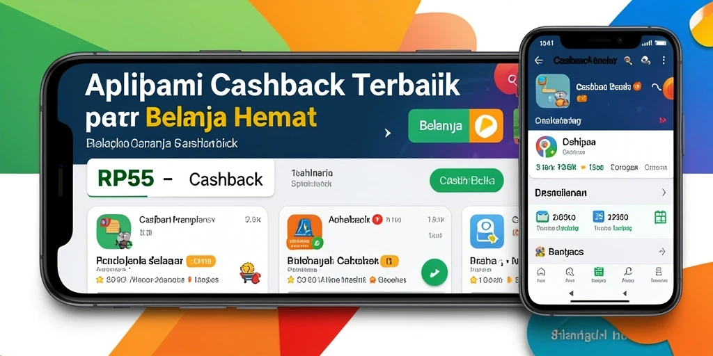 Tampilan antarmuka aplikasi RP55 dengan fitur Cashback yang menarik.