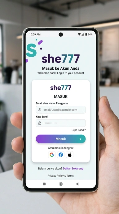 Cara Efektif Masuk Akun she777 di Android